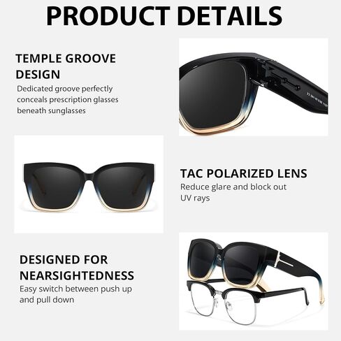 Trysee Polarized Fit Over Sunglasses with Rhinestone for Women UV400 Protection Sun Glasses TS7511 in Saudi Arabia
