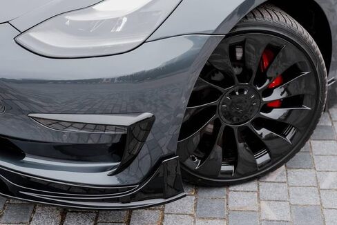 Tesla Model 3 Body Kit Full Aero Package for 2017-2023, Rear Bumper Diffuser, Side Skirts, Front Splitter Lip, Spoiler, Fog Light Eyebrow Side Camera Cover (Style A, Glossy Black) in Kuwait