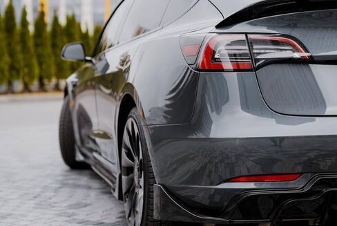 Tesla Model 3 Body Kit Full Aero Package for 2017-2023, Rear Bumper Diffuser, Side Skirts, Front Splitter Lip, Spoiler, Fog Light Eyebrow Side Camera Cover (Style A, Glossy Black) in Kuwait