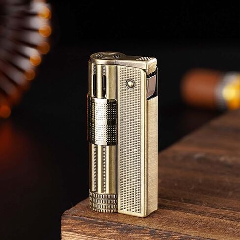 Lighter, Gold, Kerosene Lighter, Refillable, Windproof Flame, Beautifully Designed, Candle Lighter (Without Fuel) in Kuwait