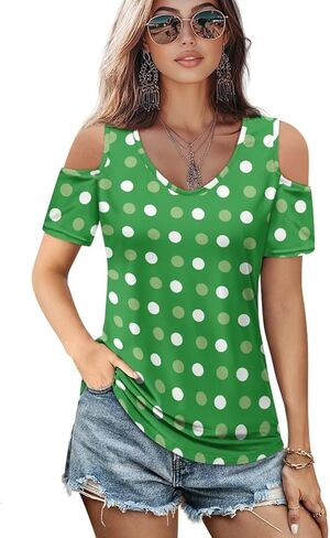 قمم الكتف الباردة للنساء الصيف اللطيف السيدات القصيرة القصيرة in Kuwait