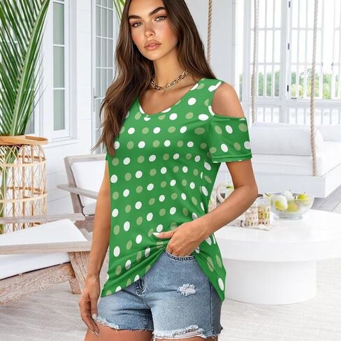 قمم الكتف الباردة للنساء الصيف اللطيف السيدات القصيرة القصيرة in Kuwait