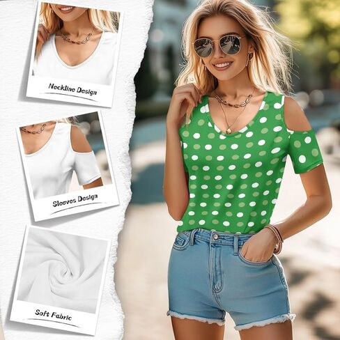 قمم الكتف الباردة للنساء الصيف اللطيف السيدات القصيرة القصيرة in Kuwait