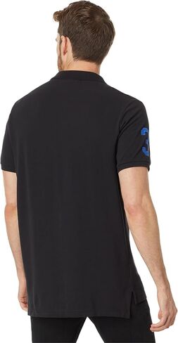 U.S. Polo Assn. Short Sleeve Printed Chest Pique Polo Shirt Classic Navy MD in Kuwait