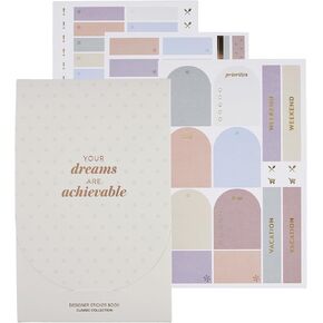 Erin Condren Functional Sticker Book Fan, 24 Sheets of Colorful Stickers - Student in Kuwait