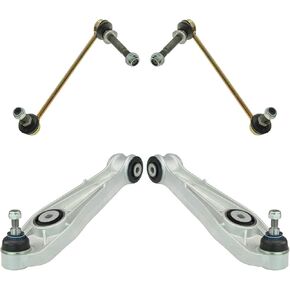 TRQ Front Suspension Kit Control Arm with Ball Joint Sway Bar Stabilizer Link Compatible with 1999-2005 Porsche 911 1997-2004 Boxster in Saudi Arabia