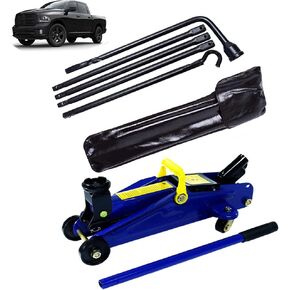 Spare Tire Removal Tool and Floor Jack - 2 Ton Set for Dodge Ram 1500 Truck (2002 to 2015) Wheel Lug Wrench Replacement Kit OEM Part Number RTW7K442 5093163AA in Saudi Arabia