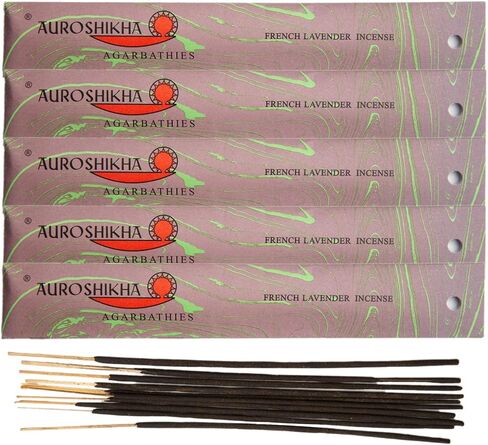 Auroshikha French Lavender Incense 10 Sticks (10 Packs - Total of 100 Sticks) in Saudi Arabia