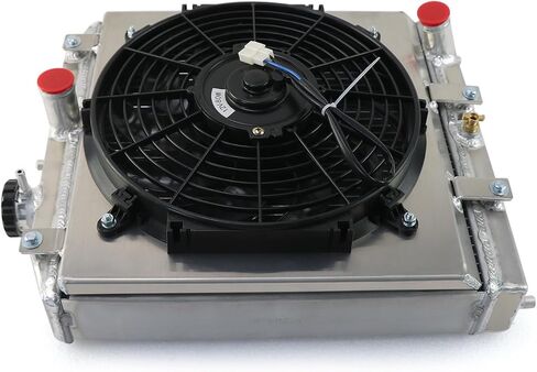 4 Row Aluminum Radiator + Shroud + Fan For 92-00 93 94 95 96 97 98 99 Honda Civic EJ EK EG DEL D15 D16 in Saudi Arabia