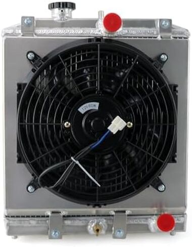 4 Row Aluminum Radiator + Shroud + Fan For 1992-2000 93 94 95 96 97 98 99 Honda Civic EJ EK EG DEL D15 D16 in Saudi Arabia