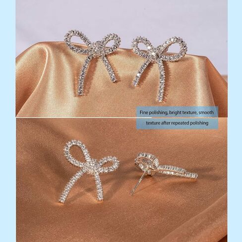 14K Gold Plented 925 Sterling Silver Posts أقراط القوس للنساء ، أقراط الفراشة الزركوني المكعبة ، هدايا المجوهرات الأزياء للنساء للنساء in Kuwait