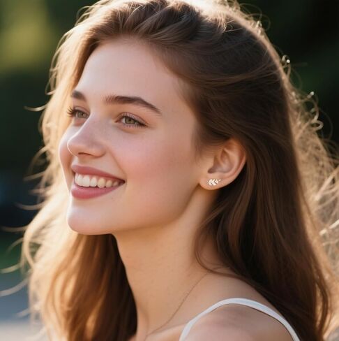 925 Sterling Silver Small Leaf Stud Earrings for Women Teens CZ Leaf Stud Earrings Hypoallergenic in Saudi Arabia