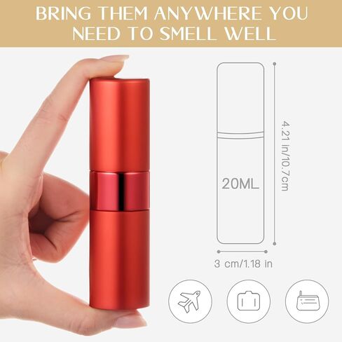Honeydak 7 Pcs 20 ml perfume dispensel Travel Refillable Perfume Bottles Large Cologne Perfume Spray Bottle Empty Pocket for Travel and Outgoing Pocket Cologne Sprayer in Saudi Arabia