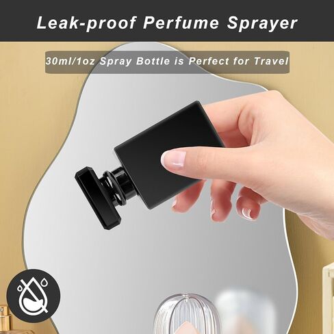 2pcs 30ml/1oz Glass Perfume Bottles Empty, Refillable Travel Perfume Atomizer Bottles, Portable Cologne Atomizer Empty Bottle in Kuwait