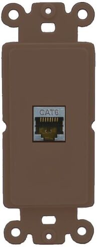RiteAV - Shielded Cat6 Port Wall Plate Decorative (Rocker) White in Saudi Arabia
