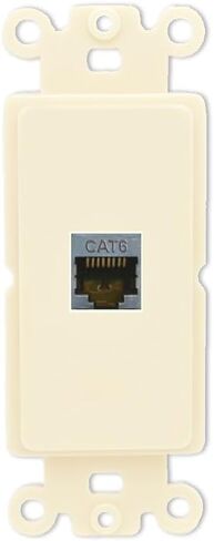 RiteAV - Shielded Cat6 Port Wall Plate Decorative (Rocker) White in Saudi Arabia