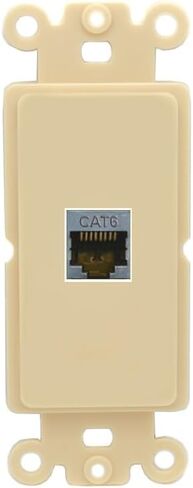 RiteAV - Shielded Cat6 Port Wall Plate Decorative (Rocker) White in Saudi Arabia