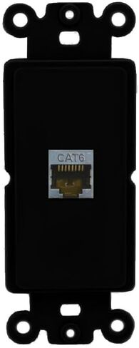 RiteAV - Shielded Cat6 Port Wall Plate Decorative (Rocker) White in Saudi Arabia