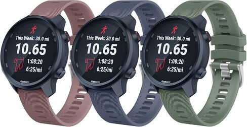 Meliya for Garmin Forerunner 245/645 / 165/158 / 55 Watch Band Women Men, 20mm Soft Silicone Replacement Strap for Garmin Forerunner 245/645 Music SmartWatch in Kuwait