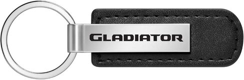 for Jeep Gladiator Black PU Leather Strap Silver Metal Bar Logo Key Chain in Saudi Arabia