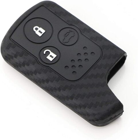 iJDMTOY Carbon Fiber Pattern Soft Silicone Key Fob Cover Compatible with 2005-2013 Acura RL Keyless Fob (Black Twill Weave) in Saudi Arabia