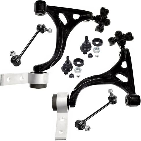 Detroit Axle - مجموعة أذرع التحكم في الواجهة الأمامية لعام 2009-2013 Mazda 6 ، 2 أذرع التحكم السفلية مع مفاصل الكرة 2 روابط نهاية الكرة العلوية 2010 2011 2012 البديل in Saudi Arabia