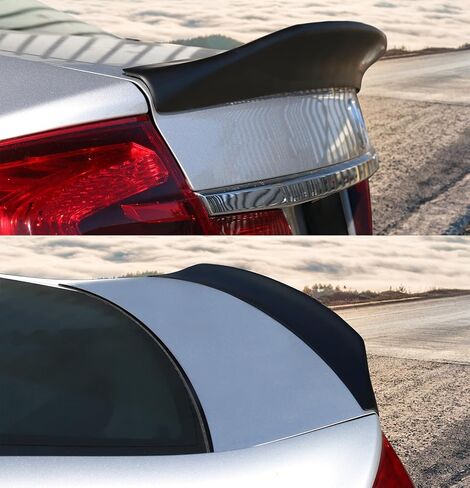 Ikon Motorsports ، Trunk Spoiler متوافق مع 2013-2015 هوندا سيفيك سيدان 4 أبواب ، Ikon Duckbill V2 نمط الأسود غير مصقول PP غطاء الجذع الخلفي المفسد جناح الجناح in Saudi Arabia