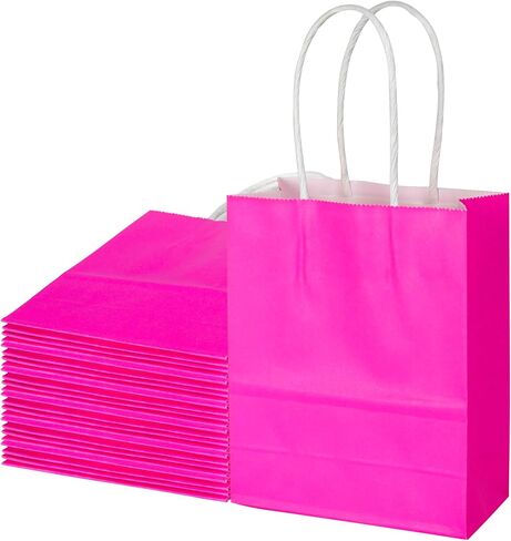 SPERPAND 30Pcs Mini Kraft Gift Bags - 6.5" Small Brown Paper Bags for Birthday, Baby Shower, Christmas, Wedding, Party Favor Bags in Kuwait
