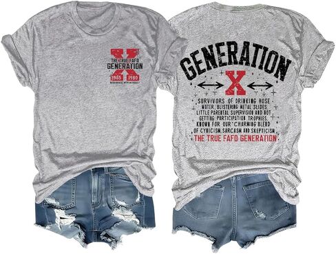 جيل X T-Shirt Gen X T-Shirt ، Generation X Shirt Gen Sirt ، Generation X Tshirt Gen X Tshirt in Kuwait