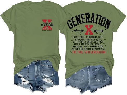 جيل X T-Shirt Gen X T-Shirt ، Generation X Shirt Gen Sirt ، Generation X Tshirt Gen X Tshirt in Kuwait