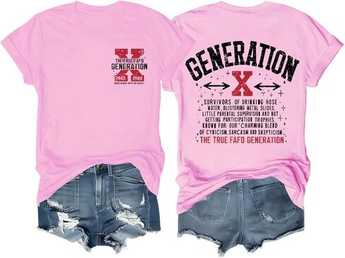 جيل X T-Shirt Gen X T-Shirt ، Generation X Shirt Gen Sirt ، Generation X Tshirt Gen X Tshirt in Kuwait