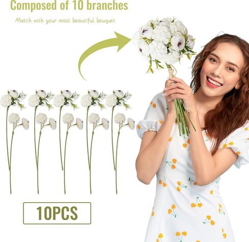 باقات الزهور الاصطناعية ZERZSY ، الفاوانيا الاصطناعية الوردي المختلط ، 4 باقات زهرة مزيفة العرق in Kuwait