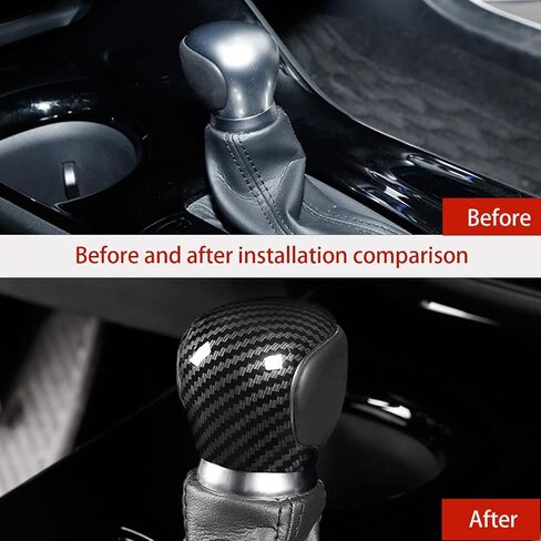 Car Accessories for Toyota C-HR CHR 2018 2019 2020 2021 2022 Gear Shift Lever Knob Shifter Head Cover Trim ABS Carbon Fiber Color in Kuwait