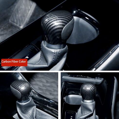 Car Accessories for Toyota C-HR CHR 2018 2019 2020 2021 2022 Gear Shift Lever Knob Shifter Head Cover Trim ABS Carbon Fiber Color in Kuwait