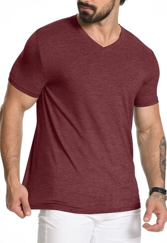 Kesihan Men's Thirts v Neck 2 Pack Tees Teasable Tears Eassion Essential assual tops in Kuwait