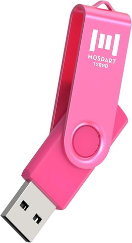 MOSDART 8GB USB2.0 Flash Drive, with Keychain Loop, Swivel Design with LED Light, FAT32 Memory Stick for Computers, System Backup, Data Storage, Green and Blue (Pack of 2) in Saudi Arabia