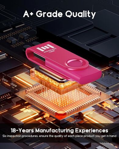 MOSDART 8GB USB2.0 Flash Drive, with Keychain Loop, Swivel Design with LED Light, FAT32 Memory Stick for Computers, System Backup, Data Storage, Green and Blue (Pack of 2) in Saudi Arabia