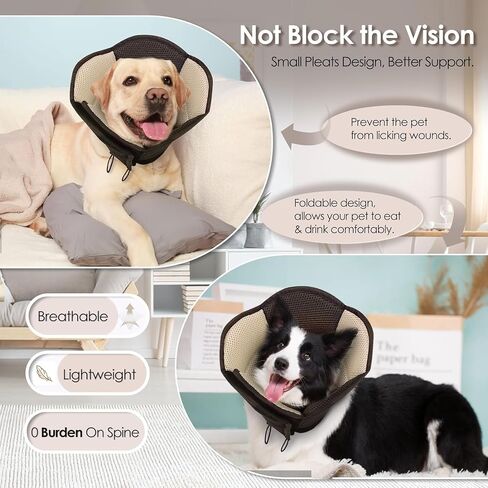 AOFITEE Large Dog Cone Adjustable Dog Cone to Stop Licking, Blue XL in Saudi Arabia