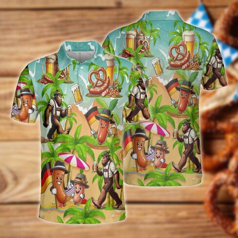 Octoberfest Polo Shirts for Men - German Beer Festival Mens Oktoberfest Shirt Short Sleeve Print Golf Polo T-Shirt in Saudi Arabia