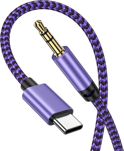 iPhone 16 Aux Cord for Car, [3.3ft] USB-C to 3.5mm Audio Auxiliary Jack Cable C-Type Headphone Car Stereo Cord for iPhone 16e/16 Plus/16 Pro/16 Pro Max/15, Samsung Galaxy S25 Ultra/S24 FE/S23 + in Saudi Arabia