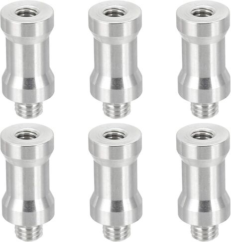 PATIKIL Camera Spigot Screws Converter 1/4" Female to M8 Male, 3 Pack Tripod Screw Adapter Spigot Stud for Light Stand Hot Shoe Cold Shoe Adapter Ball Head Flash, Silver in Saudi Arabia