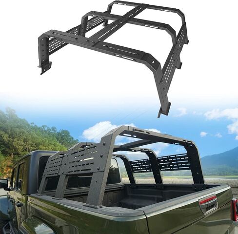 HOOKE ROAD 18.8 "رف سرير عالي البرية للشاحنات متوسطة الحجم بدون قضبان السرير - متوافقة مع Ford Ranger ، GMC Canyon ، Chevrolet Colorado ، Jeep Gladiator JT in Saudi Arabia