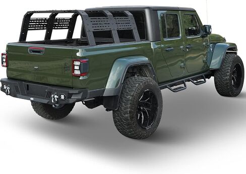 HOOKE ROAD 18.8 "رف سرير عالي البرية للشاحنات متوسطة الحجم بدون قضبان السرير - متوافقة مع Ford Ranger ، GMC Canyon ، Chevrolet Colorado ، Jeep Gladiator JT in Saudi Arabia