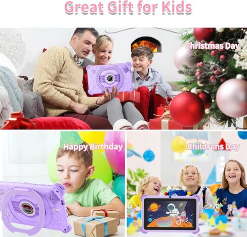 Kids Tablet 7" Toddler Learning Tablets for Child with Case 2GB RAM 32GB ROM Bluetooth WiFi GMS Parental Control Children-Tablet for Girls Boys Free Games and App Preinstalled, Pink in Saudi Arabia