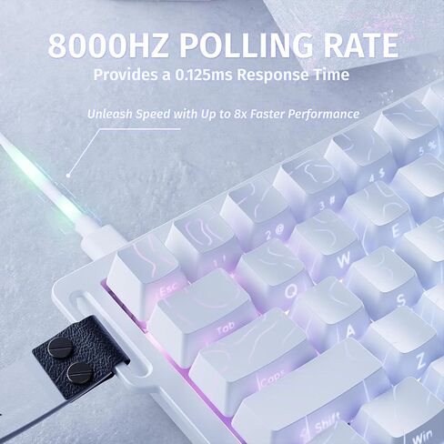 الهجوم Shark X68 He Gaming Keyboard & R1 Mouse Combo ، 8khz Magnetic Switch Keyboard ، 16.8m RGB ، Actuation Custom in Kuwait