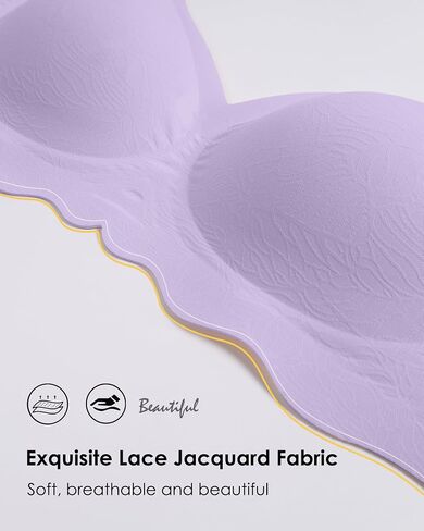 HORISUN Seamless Bra Womens Push Up No Underwire Lace Support Full Coverage Bra in Saudi Arabia