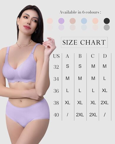 HORISUN Seamless Bra Womens Push Up No Underwire Lace Support Full Coverage Bra in Saudi Arabia