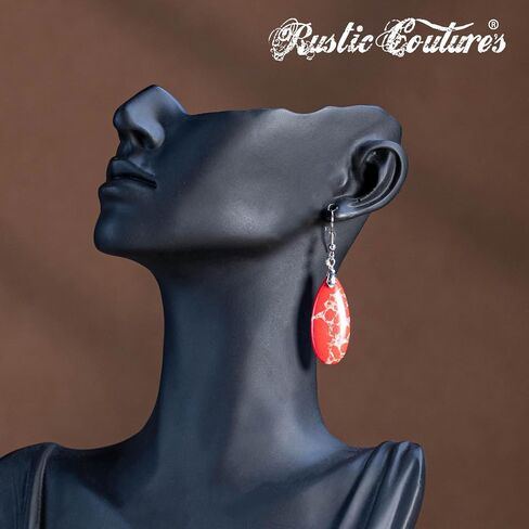 Rustic Couture's Western Turquoise Earrings Boho Vintage Country Statement Jewelry in Saudi Arabia