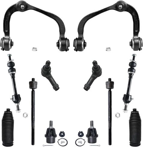 Detroit Axle - 14pc Front Suspension Kit for 4WD 2005-2008 Ford F-150, 2006-2008 Mark LT 2 Upper Control Arms with Ball Joints 2 Lower Ball Joints 2 Struts Replacement 2 Sway Bars 4 Tie Rod 2 Boot in Saudi Arabia