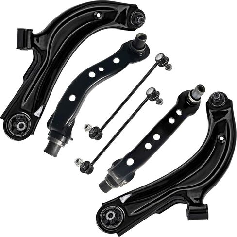 Detroit Axle - مجموعة التعليق الأمامية لعام 2013-2019 Nissan Sentra NV200 ، 2014 2015 2015 2017 ، 2 ، أذرع التحكم السفلية مع مفاصل الكرة ، 2 أذرع التحكم العليا ، 2 قضبان التأثير in Saudi Arabia